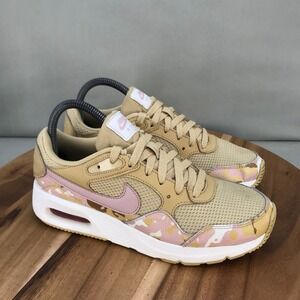 Nike Air Max SC Beige Pink Camo Womens Sneakers DX3733-200 Size 7.5 Cushioned